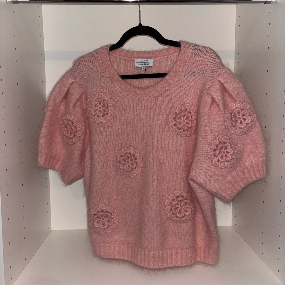 & Other Stories Pink Floral Sweater - Excellent Condition